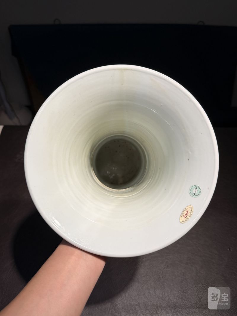 清康熙 青花山水人物故事图花觚 - 图17